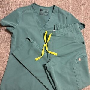 Figs marine xxs Catarina top and yola skinny bottoms in XS petite